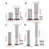  Round Adjustable Furniture Legs 15cm  Steel 250kg Load Capacity Not  Slip Base for Bed Sofa Table