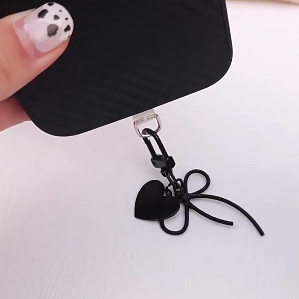 Lovely Heart Bowknot Bag Charm Pendant Keychain Bag Accessories for Backpack Purse Handbag Decors Aesthetic Keychain