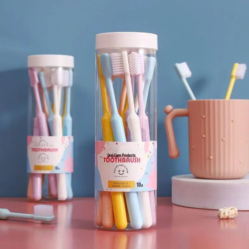 Erwachsenen Zahnbürsten-Set mit weichen & feinen Borsten für Männer & Frauen