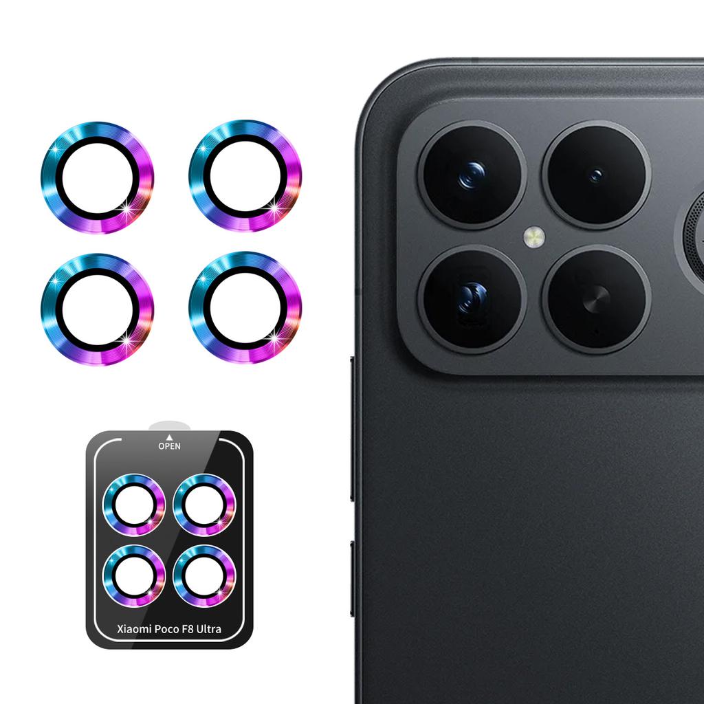 For Xiaomi Poco F8 Ultra Camera Lens Protector ENKAY Hat-Prince Metal Ring Lens Film