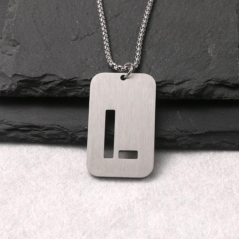 Personalized 2024 Stainless Steel Dog Tag Necklace: Hip Hop Style Long Chain for Couples