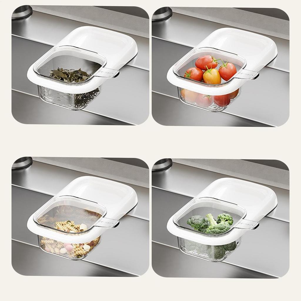 Sink Strainer Basket Suction Cup Drainer with Storage Rack Kitchen Sink Food Catcher Basket for Waste Clog Prevention Home