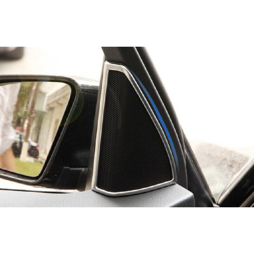 A Pillar Horn Frame Cover Trim 2pcs For Mercedes-Benz GLK 2009-2015 ABS Silver