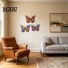 UV Printed Metal Art Butterfly Wall Decor Weather-Resistant Outdoor Use Durable Iron 2D Flat Craftsmanship Craft Hanging Vibrant Colors Easy To Mount