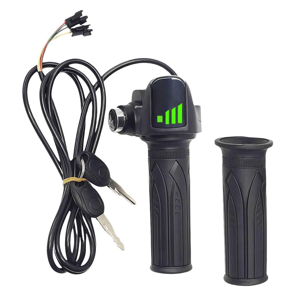 LCD Speed Display Throttle 36V 48V Twist Grip Throttle Controller 3Pin For Electric Bicycles And Scooters