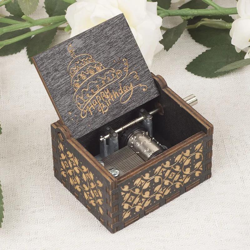 

Классическая музыкальная шкатулка 18 нот Музыкальные шкатулки с ручным/автоматическим механизмом Подарок для подруги Детский друг Одежда Аксессуары Бюстгальтер чёрный