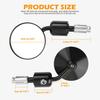 Motorcycle Side Mirrors Round 7/8" Handle Bar End Compatible With Street Bike Cafe Racer Sports Bikes Chopper Cruiser Sport FZ8 FZ-07 09