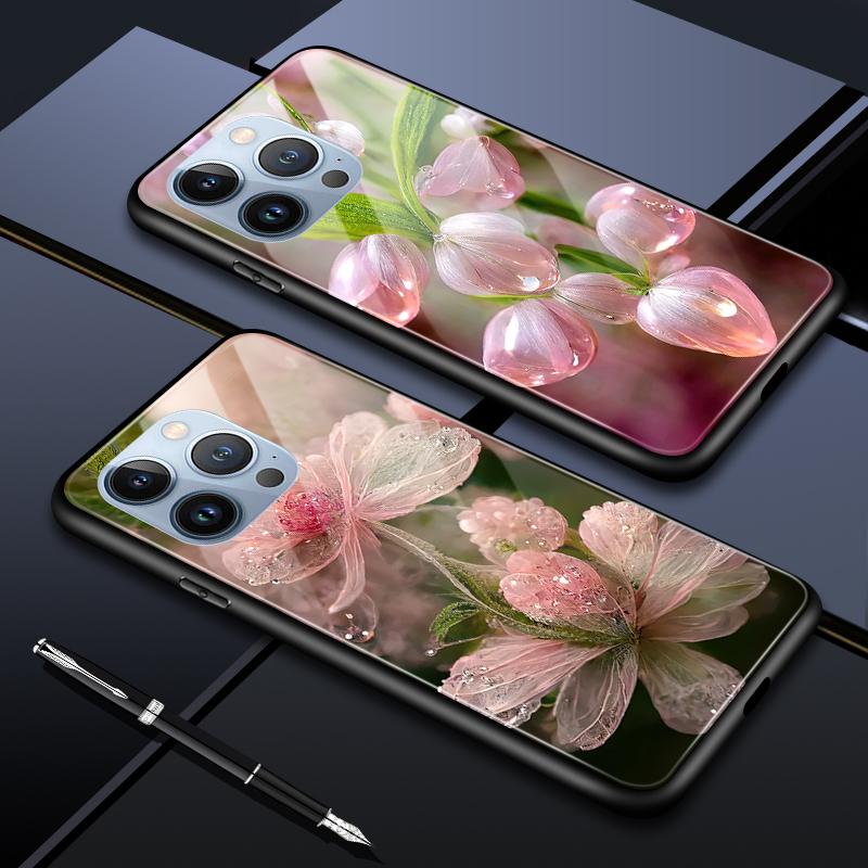 Tempered Glass Phone Case For OPPO Reno13 Reno14 Realme 11 12Pro 14 GTNeo6 C21Y C53 C75 OnePlus Nord2 NordCE3Lite Soft Edge Shockproof Smooth Shell