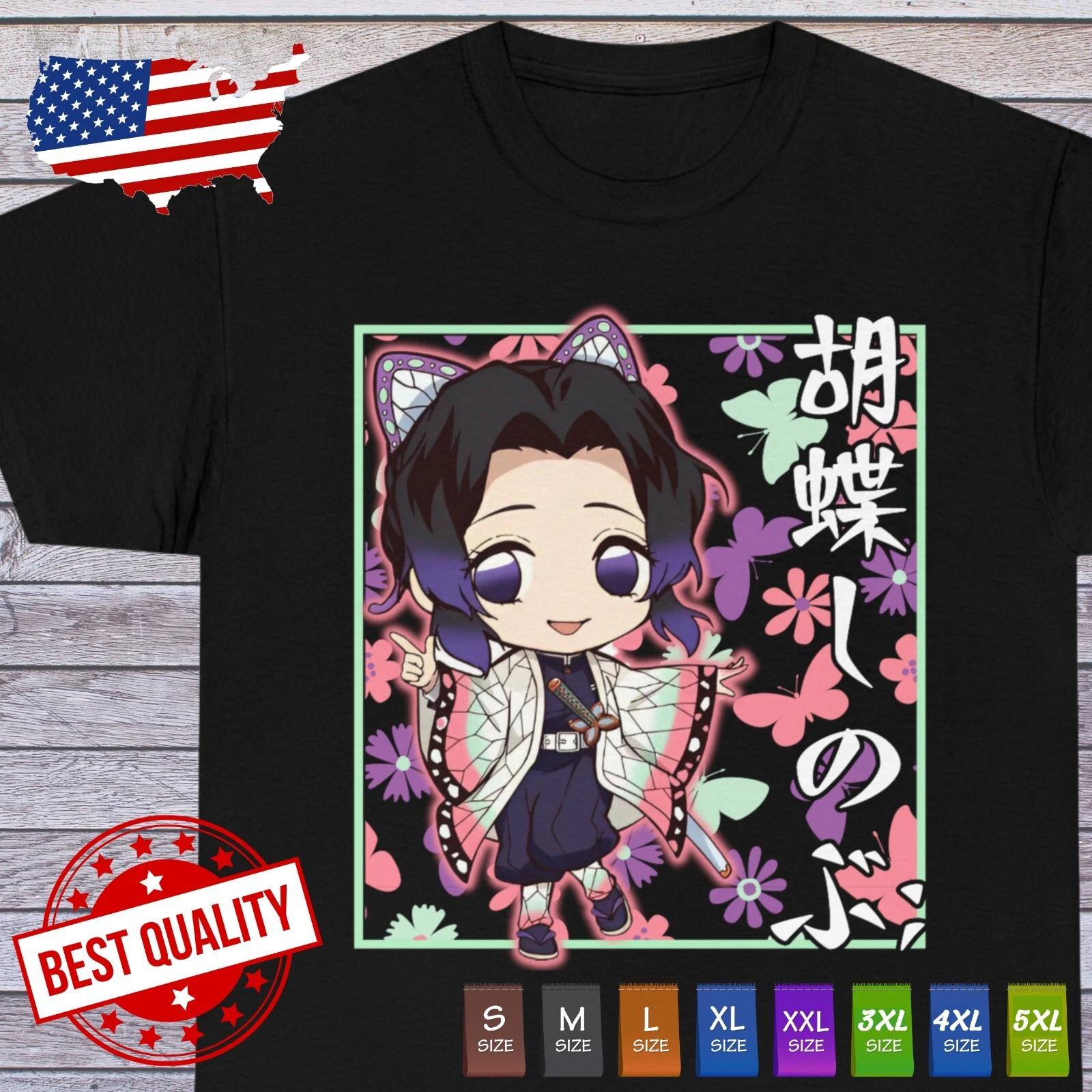

Kawaii Shinobu T Shirt Demon Slayer Waifu Anime Clothing Japanese Manga Cosplay M