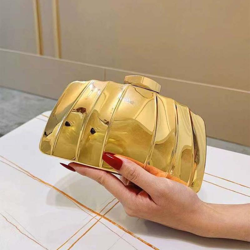 Shoulder Bag Fashion Crossbody Evening New Arrival Chain Tin Box Clutch Gold Women Woman Handbags Luxury High Quality Novelty