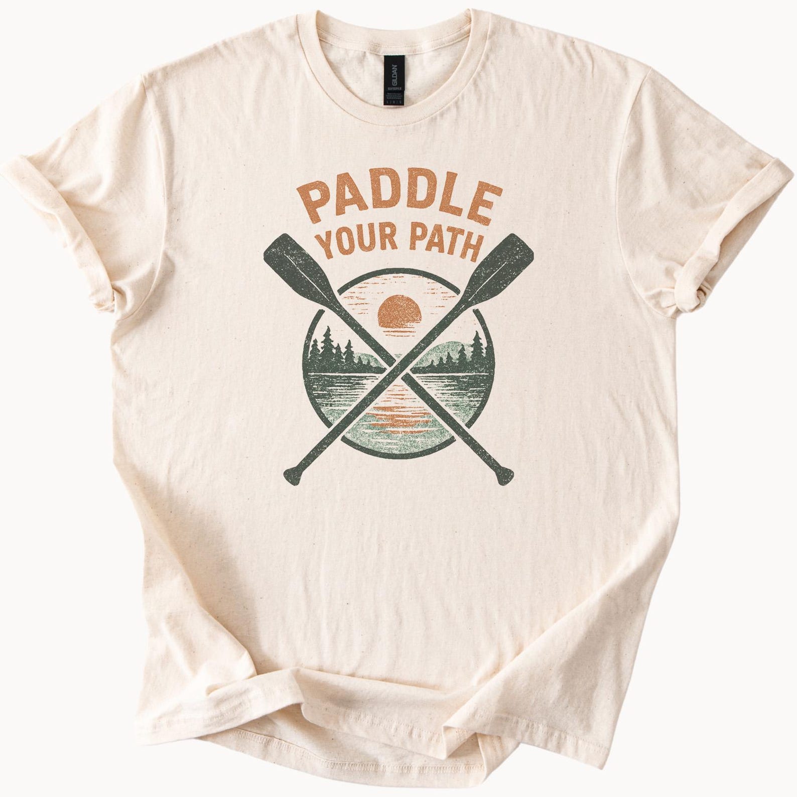 Paddle Your Path TShirt Canoe Kayak Rowing Outdoors Nature Tee 160