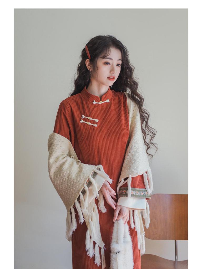 Autumn Chinese Style Women's Cheongsam Two-Piece Dress Suit - Seasonal Edition