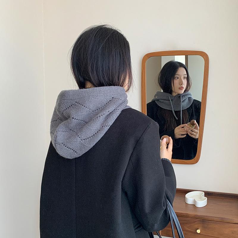 Women'S Winter Soft Beanie Hoodie Balaclava Hooded Scarf - Thermal Face Mask & Neck Gaiter, Stretchy Adjustable Drawstring Closure, Windproof