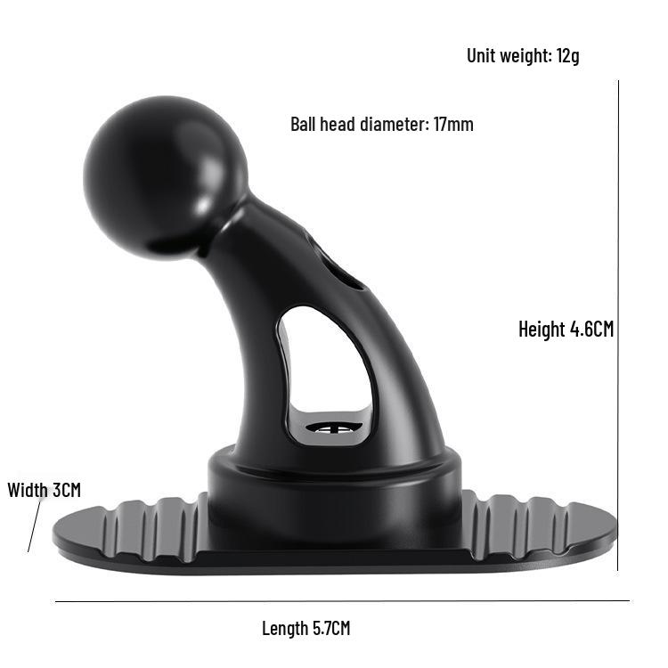Universal 17mm Ball Head Adhesive Car Phone Holder for Dashboard