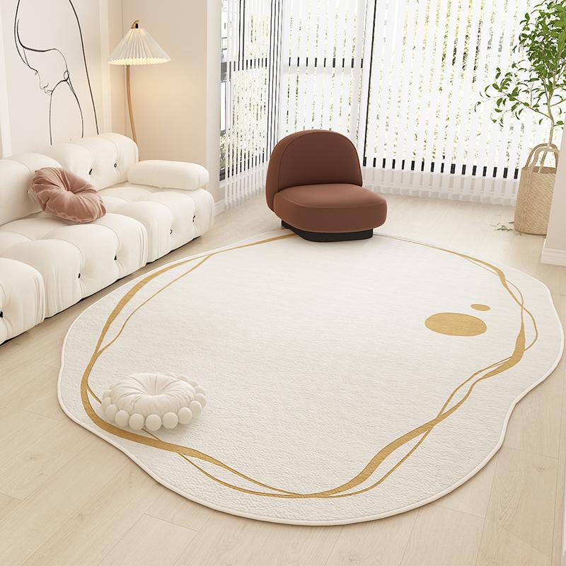 Modern Minimalist Bedroom Decor Bedside Carpet Irregular Plush Floor Mat Light Luxury Carpets for Living Room Home Non-slip Rug