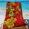 Art Russian Khokhloma Towel Sports Quick Dry Travel Camping Gear Sandproof Soft Light Large Beach Towel