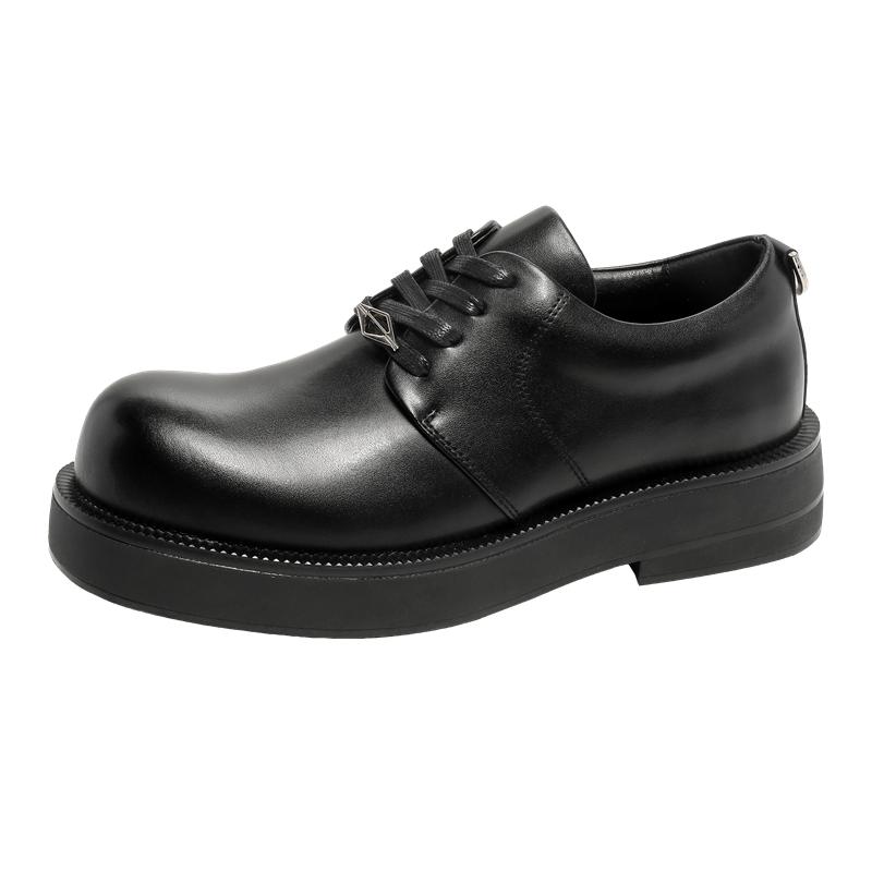 2024 New Lace up Men Casual Leather Shoes Outdoor Antiskid Thick Bottom Shoes High Quality Men Classic Casual Work Oxford Shoes