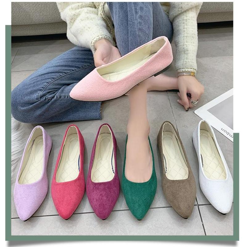 Moda damska Szpiczasty Nosek Mokasyny Baleriny Balet Casual Mieszkania Buty