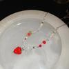 Acetate Plate Resin Strawberry Pearl Necklace Accessories High Sense Fashion Unique Clavicle Chain Versatile Necklace Women
