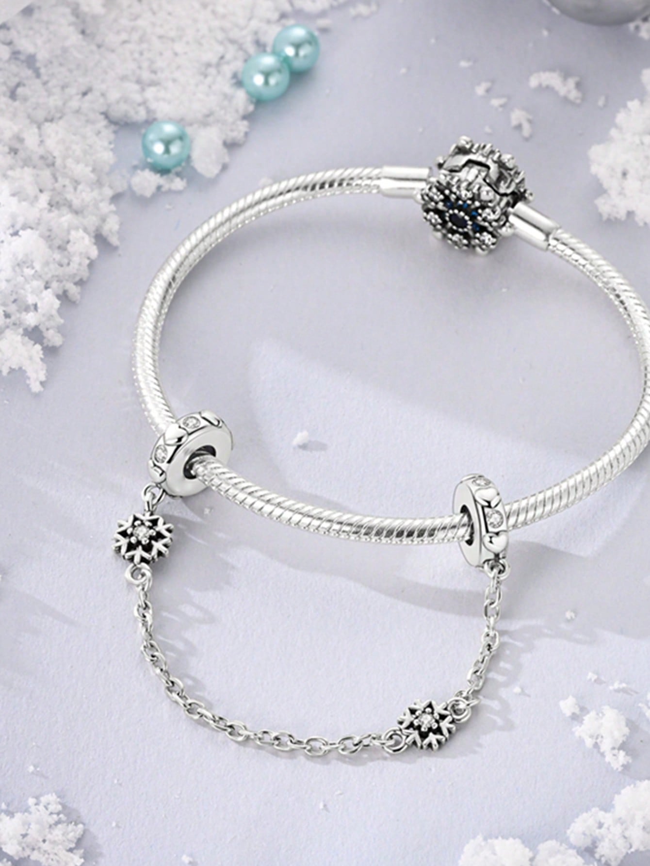 

Charm Plata Copper Colors Peace And Joy Bead Safety Chains Charms Pendants For Genuine Bracelets For Women DoItYourself Jewellery Love Gifts