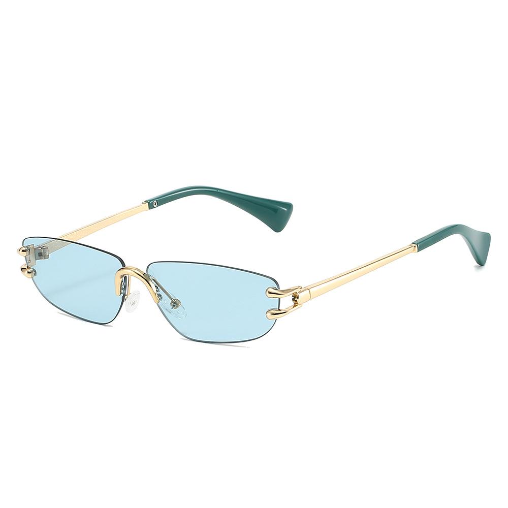 

JYL Rimless Square Sunglasses UV400 Metal Unisex Outdoor Designer / 6220 6220-C5 черный бин