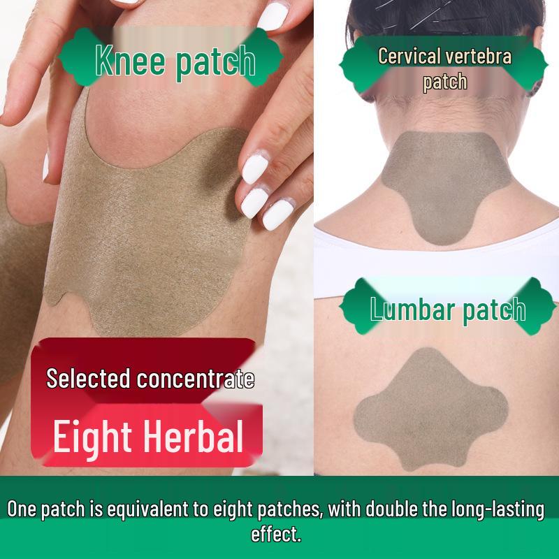 Mugwort Cervical & Lumbar Spine Pain Relief Patches - Hot Compress for Shoulder, Neck, and Knee.