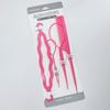 4-piece hair tray, hair straightener, comb, hair styling tool kit, braided doughnut, hair care accessories.