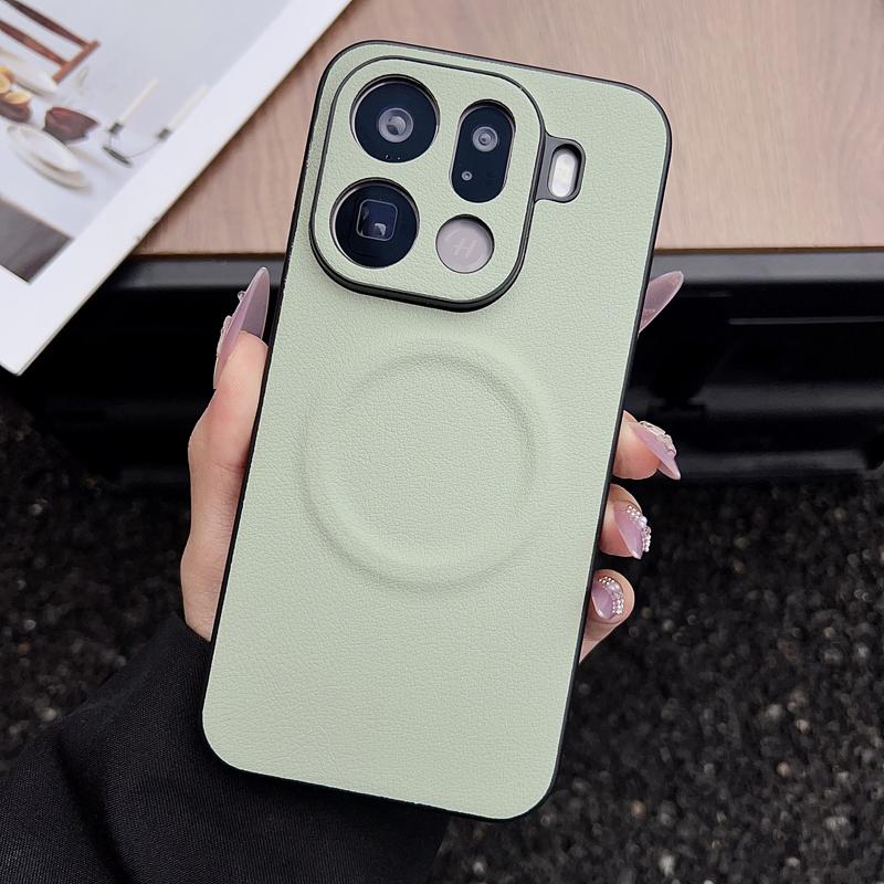 

Чехол для OPPO Find X9 Pro X9 Магнитный Однотонная Кожа PU + Поликарбонат Противоскользящий Ультратонкий Чехол для Oppo Find X 9 OPPO Find X9