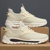 2025 spring sports shoes fashion trend soft bottom flat bottom light running shoes flying woven breathable youth men's shoes