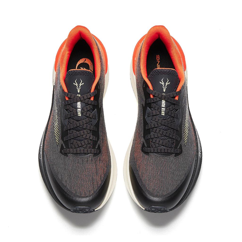 Anta Zone 2 Heart Rate 80 Comfortable Low top Running Shoes Men's Gray Orange Gold 112615555-6