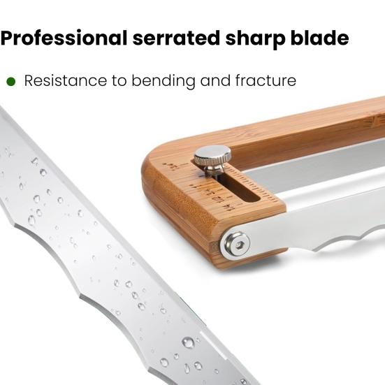 Sourdough Bread Slicer Bow Saw Cutter Double-sided Blades Precision Slicing Tool for Homemade Bread Bagels Fruits Vegetables