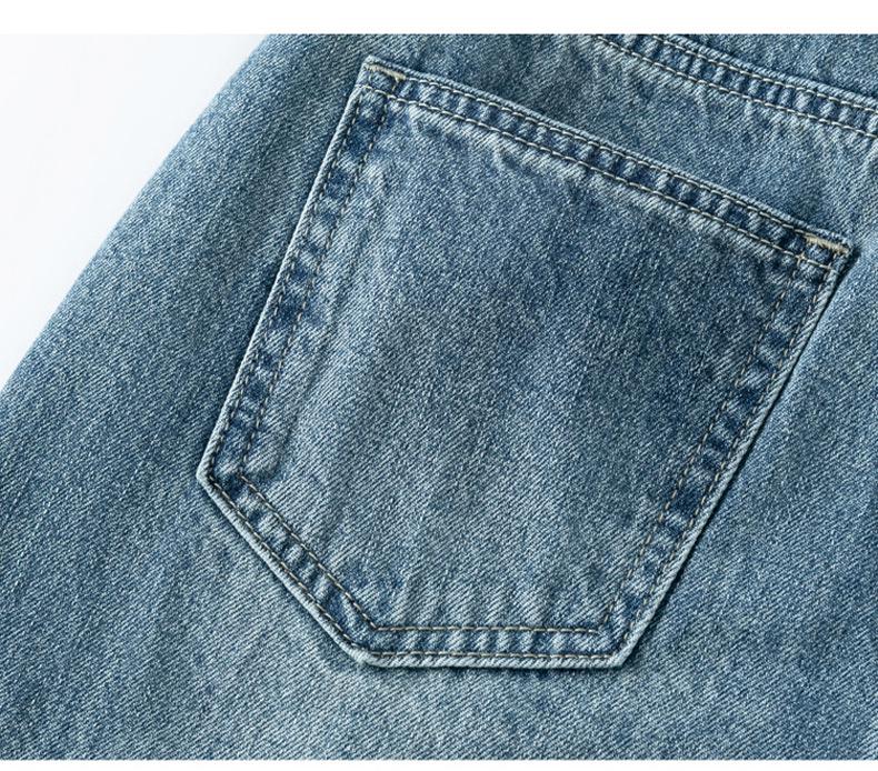 Korean-Style High-Waisted Wide-Leg Jeans for Women - Autumn/Winter, Loose Fit, Plus Size, Floor-Length Trousers
