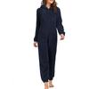 Herbst/Winter Damen-Pyjama in reiner Farbe und samtig, dick, warm, pelzig, Overall mit Kapuze