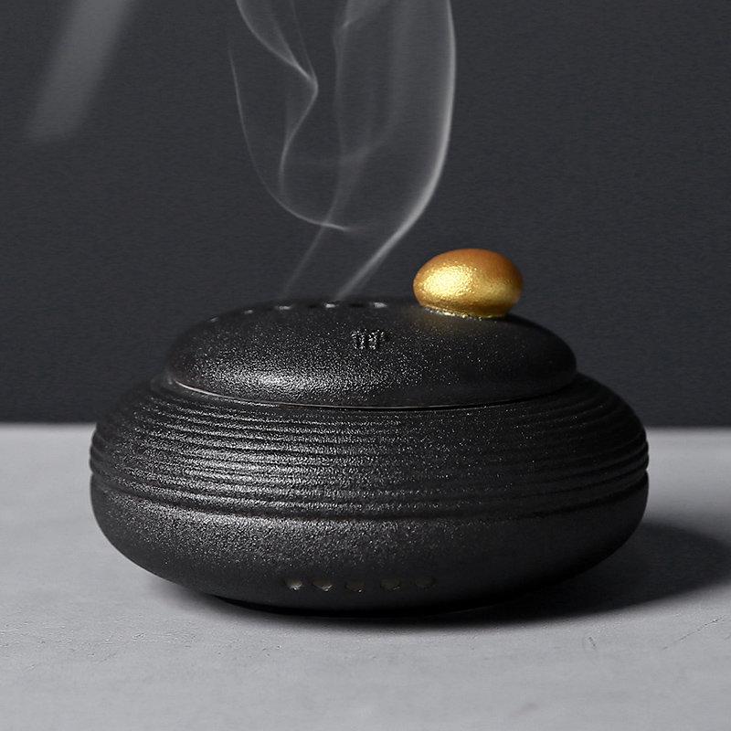 

Ceramic incense burner Dry mountain water aromatherapy burner Creative household indoor incense tray Sandalwood burner aromatherapy ornament