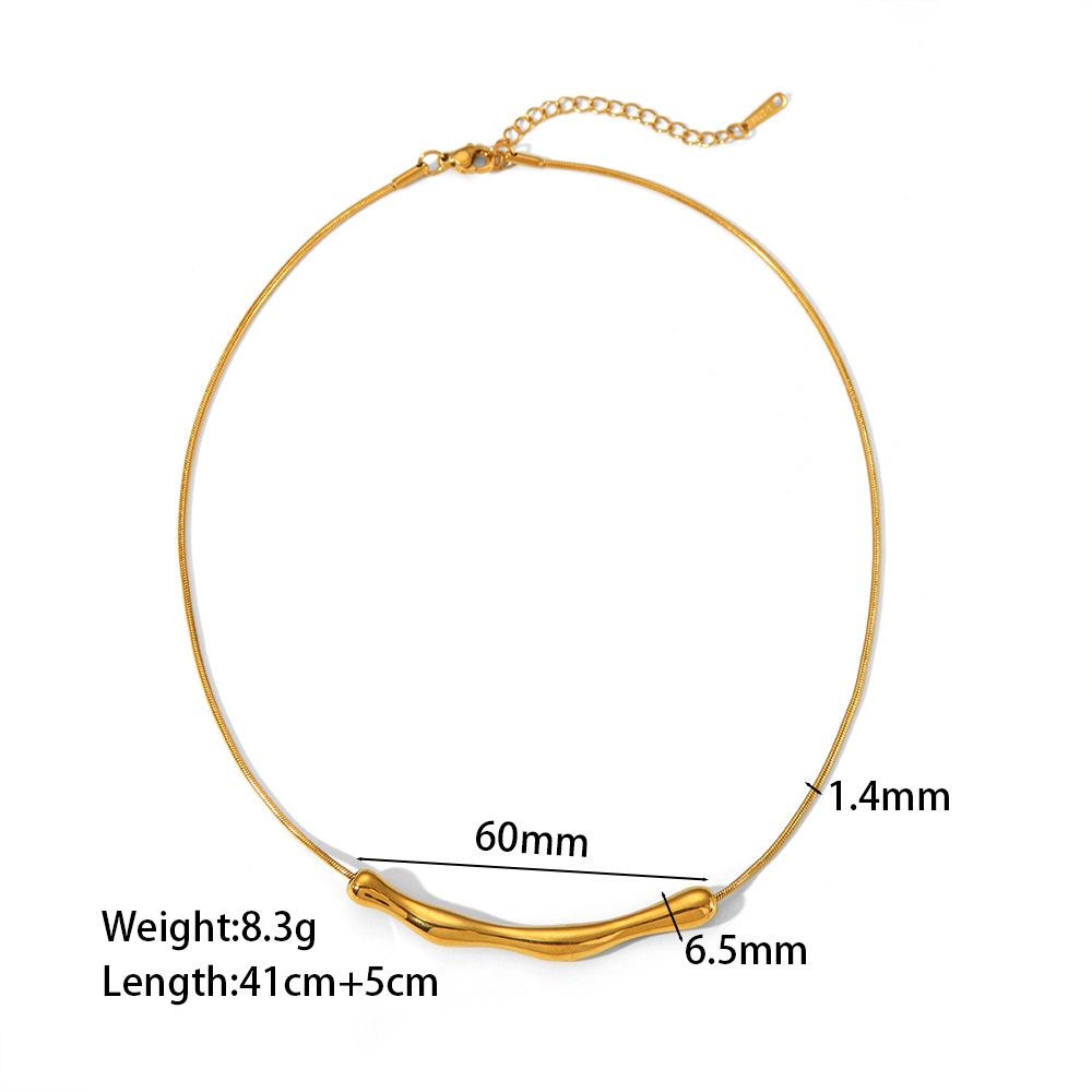 Yori High Quality Irregular Stainless Steel Pendant Necklace Stainless Steel Tarnish Resistant Daily Exquisite Jewelry