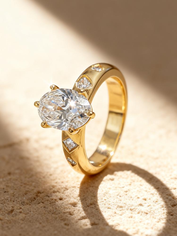 925 Sterling Silver Fashion Personality Oval Zircon Ring For Women Engagement Wedding High Quality Luxury Fine Jewelry