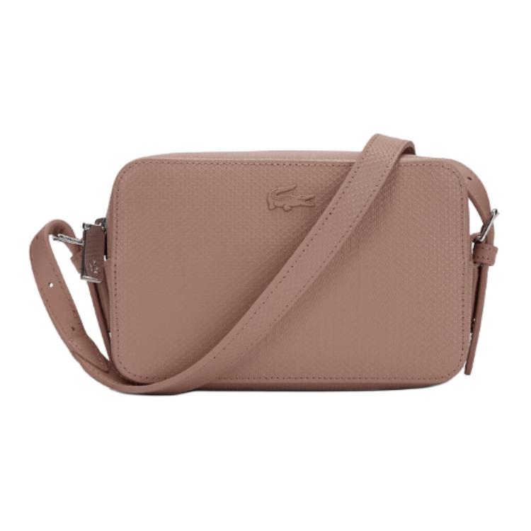 Lacoste Classic Fashion Lightweight Compact Zipper Closure Mixed Material Shoulder Bag Small Women shoulder bag Pink NF3879KL-N76 PinkSmall 20490₽