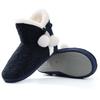Fashion Cowmarm Fuzzy Winter Boots Slippers Women Knitted Ankle Boots Slippers Warm House Cotton Shoes Outdoor Indoor Plush Lining Boots