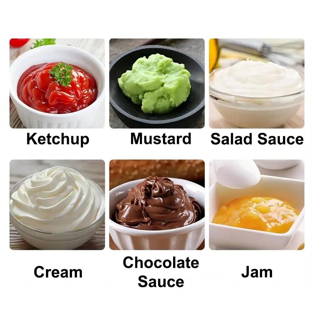 Double Head Sauce Bottles Big Capacity Plastic Squeeze Bottles 16oz 20oz 24oz Portbale Tomato Catchup Dispenser Picnic Cooker