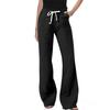 Women's Slant Pocket Elastic Waist Casual Cotton And Linen Trousers