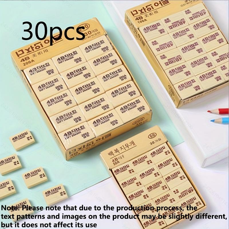 30pcs of colored lead can be wiped clean, erasers for art sketching, painting, stationery, erasers are not easy to scratch paper