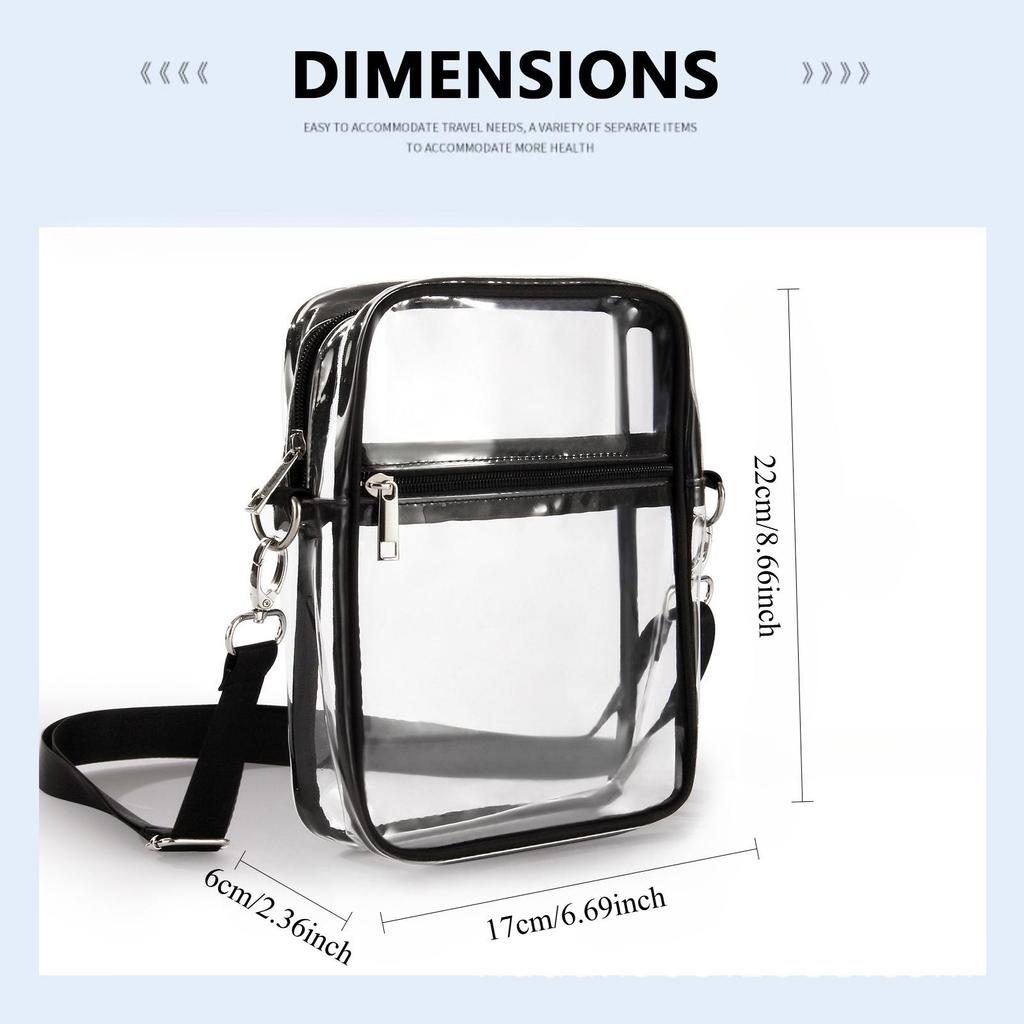 Crossbody Bag Transparent Ultra-light Waterproof Sports Bag Transparent Mobile Phone Bag Storage Bag Cosmetic Bag