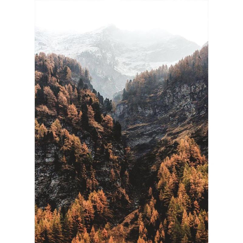 İskandinav doğal manzarası, yeşil orman, yol, dağ gölü, poster, tuval, resim, modern oturma odası için duvar sanatı,