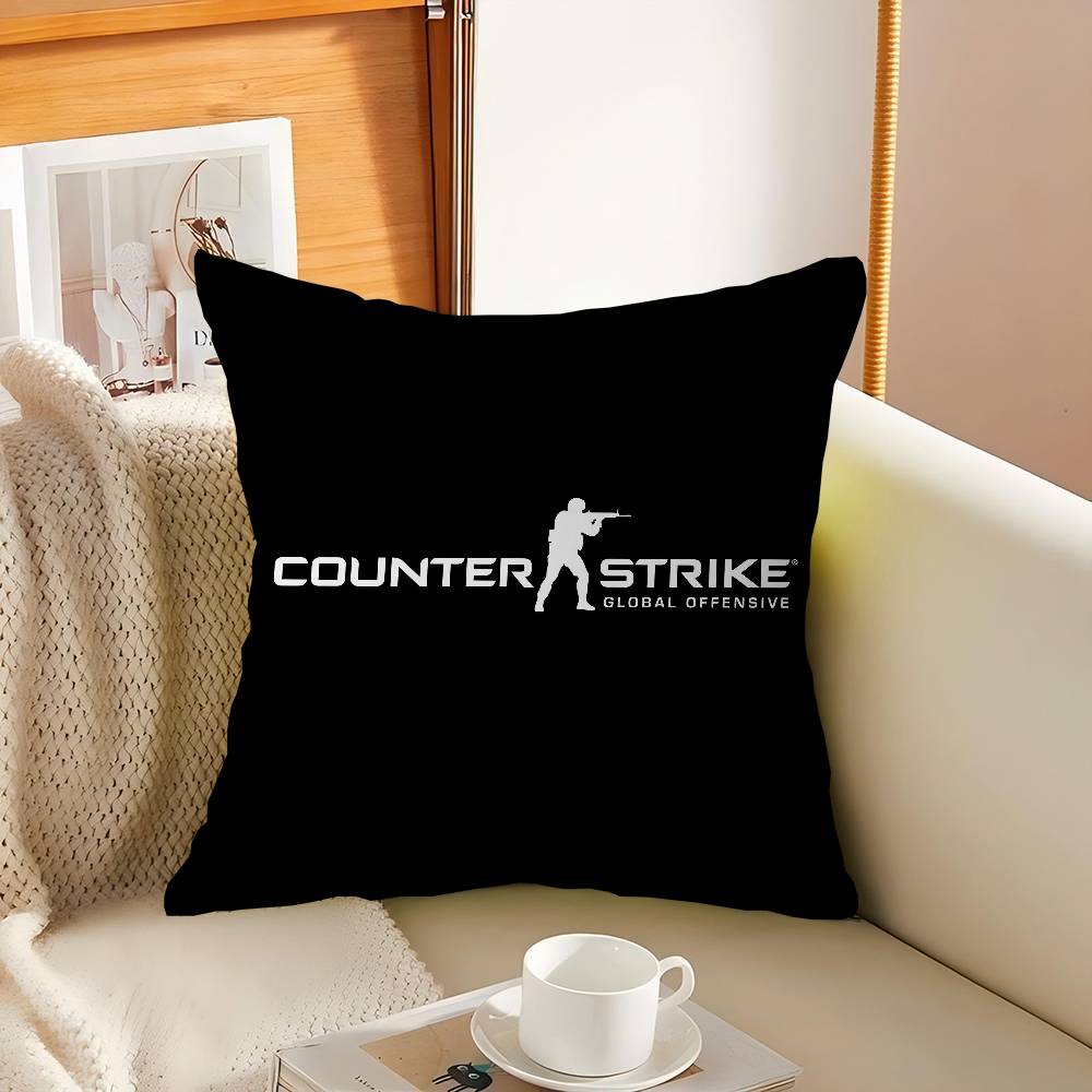 C-Counter-S-Strike CS 2 LOGO Cushion Cover Decorative Pillow Sofa Home Decor Case Pillow Cases