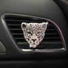 Car Air Purifier Interior Decoration Aromatic Diffuser Vent Clip Diamond Leopard Solid Perfume Flashing CarAccessoriesCarPendant