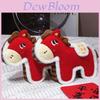 Pernă de pluș Stil Pony cu Model Brodat pentru Decorul Camerei de Zi și Cadou