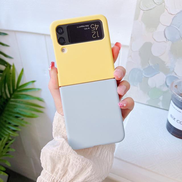 Bicolourable Phone Case For Samsung Galaxy Z Flip 1 2 3 4 /Z Fold 3 4 Protective Back Cover
