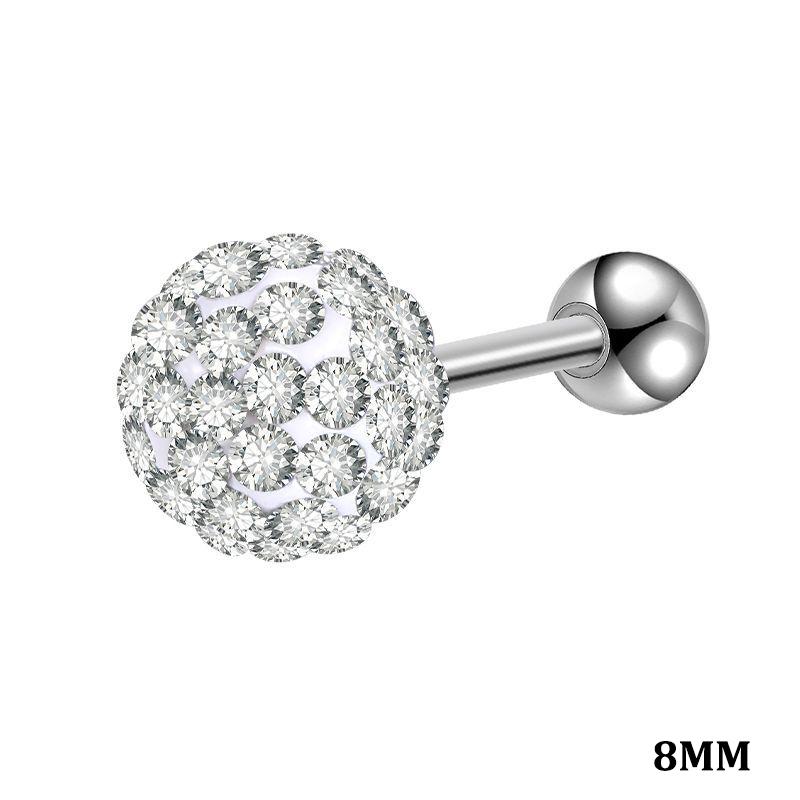 

1 шт. Шариковые серьги для пирсинга хряща козелка уха Шариковая серьга-ракушка для мочки уха Спираль для пирсинга хряща 1.2x6x8mm