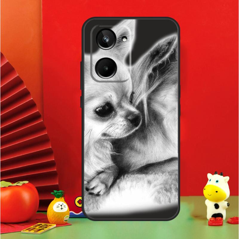 Chihuahua Face Floral Dog For Realme C35 C53 C55 C67 GT Neo 6 GT5 9 10 11 12 Pro Plus C25S C21Y C30 C31 C33 C51 Case