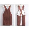Striped Style Cooking Baking Bibs Anti-fouling Restaurant Uniform Portable Kitchen Apron  Universal